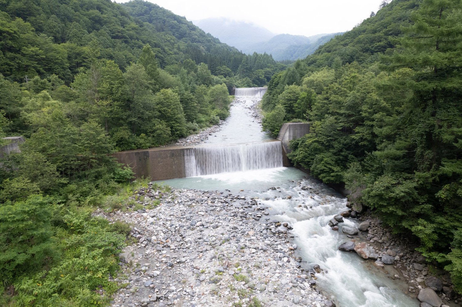 A stepped water structure in a wooded landscape (representative image)
